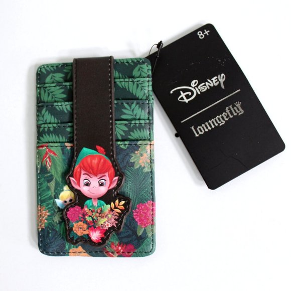 Loungefly Disney Peter Pan & Tinkerbell Chibi Jungle Cardholder - Picture 1 of 3